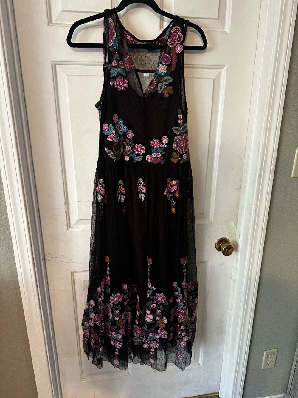 Sundance embroidered dress with slip